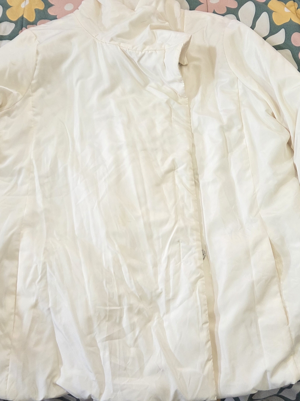 Sag Harbor Cream Asymmetric Puffer Jacket Winter Coat XL